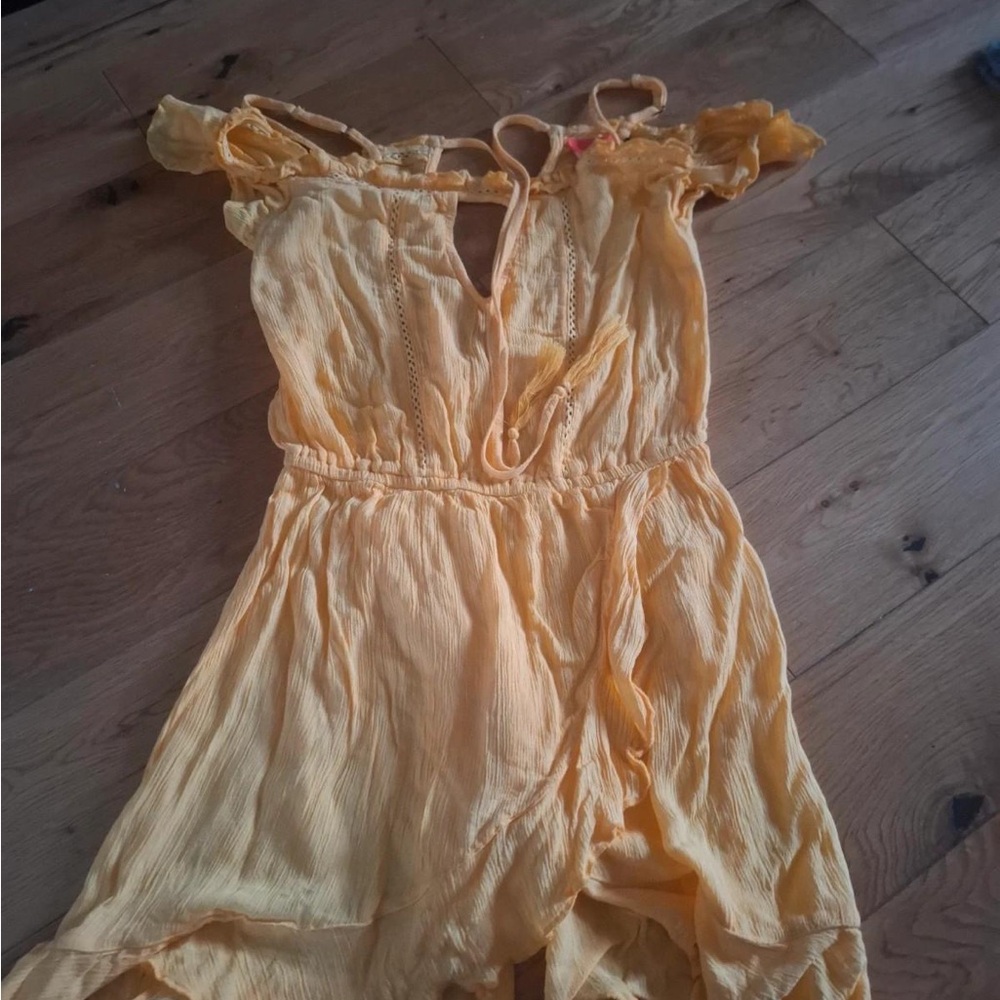 River Island Yellow Off-Shoulder Dress